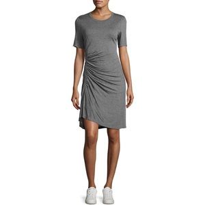 A.L.C sally grey ruched jersey dress